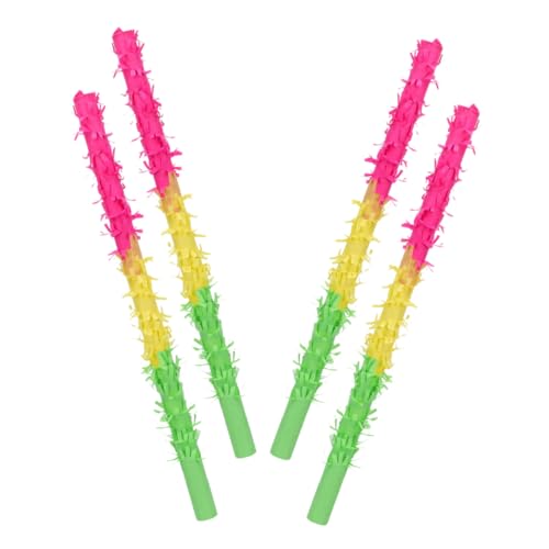 VANZACK 4 Stück Teiliges Pinata Bunt Leichte Sticks für Geburtstagsparty und für Pinata Spiele und Partyspaß von VANZACK