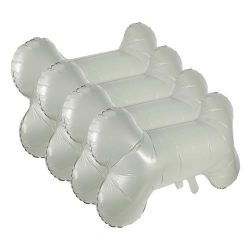 VANZACK 4 Stücke Teiliges Aluminiumfolie Folienballon Große Beige Knochenform Langlebige Partydekoration für Hundegeburtstag und Haustierfeiern Einfach Aufzublasen als Fotohintergrund und von VANZACK