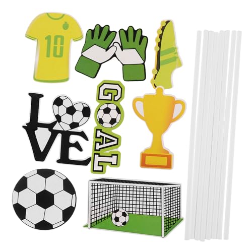 VANZACK 40 Stück Fußball Cupcake Topper Teilig Sportliche Torten Dekoration für Geburtstagsparty mit Fußball Interaktive Elemente Wie Fußballhandschuhe und Pokale für Feiern VANZACK 40 Stück Fußball Cupcake Topper Teilig Sportliche Torten Dekoration für Geburtstagsparty mit Fußball Interaktive Elemente Wie Fußballhandschuhe und Pokale für Feiern von VANZACK