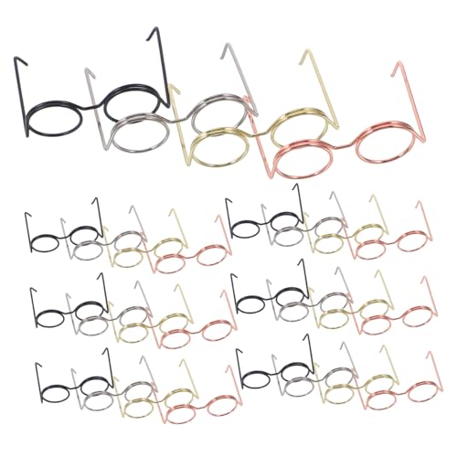 VANZACK 40 Stück Teiliges Miniatur Brillen für Puppen Leichte Metallrahmen in Gold Silber Roségold Schwarz DIY Puppenzubehör Dekorative Mini Brillen für Puppenhaus und Bastelprojekte VANZACK 40 Stück Teiliges Miniatur Brillen für Puppen Leichte Metallrahmen in Gold Silber Roségold Schwarz DIY Puppenzubehör Dekorative Mini Brillen für Puppenhaus und Bastelprojekte von VANZACK