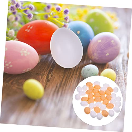 VANZACK 40 Stück Teiliges Plastikeier für Ostern Realistische Simulationseier zum Bemalen und Basteln Glatte Oberfläche Sichere DIY Eierdekoration für Festlichkeiten von VANZACK