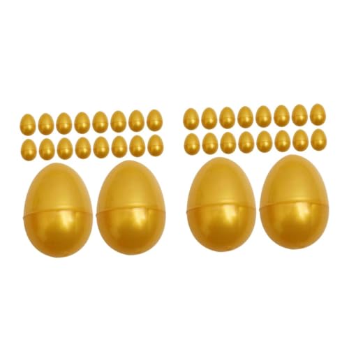 VANZACK 48 Stck. Teiliges Leere Goldene Plastikeier Wiederbefüllbar für Ostern Kinderparty Süßigkeitenverpackung DIY Bastelspielzeug Geschenkverpackung Langlebig und Robust von VANZACK