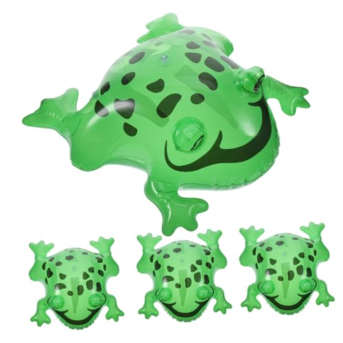 VANZACK 4Satz Aufblasbare Frosch Ballons Frosch Luftballons Für Kinderfeiern Springende Frosch Spielzeuge Zur Dekoration Für Frosch Themenpartys von VANZACK