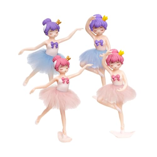 VANZACK 4Stücke Ballett Figuren DIY Cake Topper Für Geburtstagskuchen Tanzendes Dekoration Ballerina Tortenaufsatz Für Süße Tischdeko Für Feiern VANZACK 4Stücke Ballett Figuren DIY Cake Topper Für Geburtstagskuchen Tanzendes Dekoration Ballerina Tortenaufsatz Für Süße Tischdeko Für Feiern von VANZACK