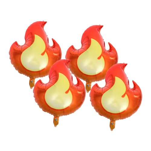 VANZACK 4Stücke Flammenballons Aus Aluminiumfolie Große Design Ballons Für Mottopartys Geburtstagsfeiern Und Babypartys Deko Für Jungengeburtstage von VANZACK