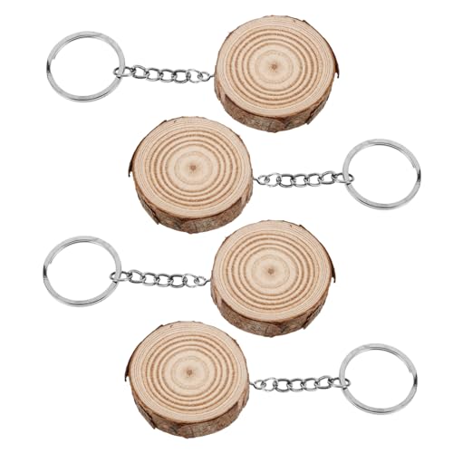 VANZACK 4Stücke Handgefertigte Holz Schlüsselanhänger Unbehandelte Holzscheiben für DIY Kreative Gestaltung mit Auto Schlüsselanhängern Persönliche VANZACK 4Stücke Handgefertigte Holz Schlüsselanhänger Unbehandelte Holzscheiben für DIY Kreative Gestaltung mit Auto Schlüsselanhängern Persönliche von VANZACK