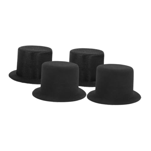 VANZACK 4Stücke Hüte Für DIY Bastelprojekte Schwarze Schneemannmütze Und Puppenhüte Weihnachtsdekoration Und Kreative Bastelideen von VANZACK