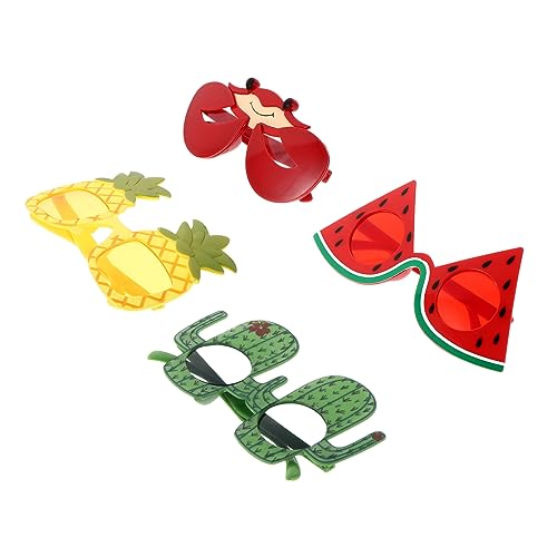 VANZACK 4Stücke Lustige Partybrillen Kreative Fotokabinen Requisiten für Kostümpartys Einzigartige Sonnenbrille mit Witzigen Designs Wassermelone Ananas VANZACK 4Stücke Lustige Partybrillen Kreative Fotokabinen Requisiten für Kostümpartys Einzigartige Sonnenbrille mit Witzigen Designs Wassermelone Ananas von VANZACK