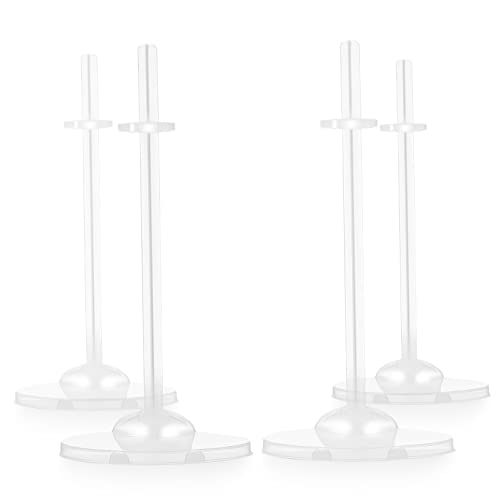 VANZACK 4Stücke Puppenständer Transparent Verstellbare Puppenhalter für Actionfiguren für Puppenpräsentation und Aufbewahrung Stabil und Wiederverwendbar Einfach von VANZACK