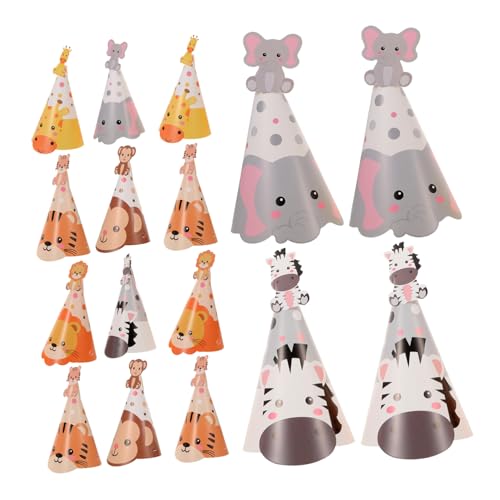 VANZACK 5 Sätze Dschungel Tiergeburtstagshüte für Verstellbare Papiertüten mit Tiermotiven Leichte Partyhüte für Jungen und Mädchen Kreative Kopfbedeckungen für Dschungel und VANZACK 5 Sätze Dschungel Tiergeburtstagshüte für Verstellbare Papiertüten mit Tiermotiven Leichte Partyhüte für Jungen und Mädchen Kreative Kopfbedeckungen für Dschungel und von VANZACK
