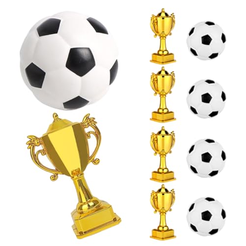 VANZACK 5 Sätze Goldene Plastik Trophäen und Fußball Deko für Kindergeburtstage für Sport Themenfeiern Kreative Kuchenverzierungen und Partygeschenke VANZACK 5 Sätze Goldene Plastik Trophäen und Fußball Deko für Kindergeburtstage für Sport Themenfeiern Kreative Kuchenverzierungen und Partygeschenke von VANZACK