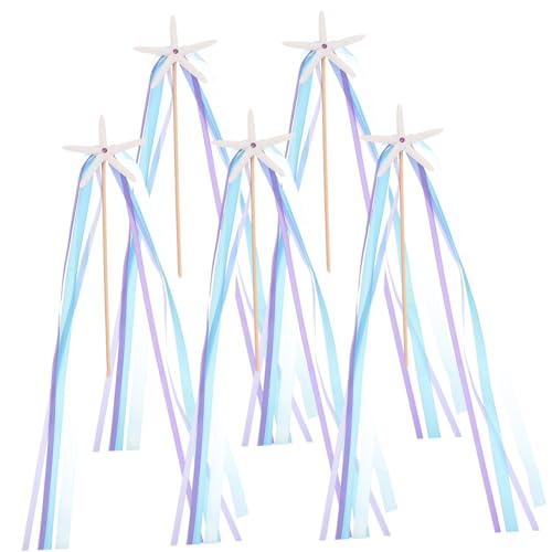 VANZACK 5 Stück Teiliges Feenstäbe mit Ribbons Dekorative Bühnenrequisiten für Partys Geburtstagsfeiern und Cosplay und Funktional VANZACK 5 Stück Teiliges Feenstäbe mit Ribbons Dekorative Bühnenrequisiten für Partys Geburtstagsfeiern und Cosplay und Funktional von VANZACK