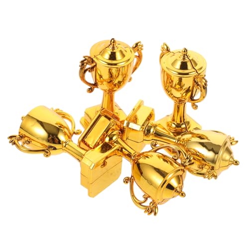 VANZACK 5 Stück Teiliges Miniatur Trophäen aus Robustem Detailreiche Kleine Pokale als Kuchenaufsatz für Geburtstagsfeiern Wettbewerbe und Festliche Anlässe Wiederverwendbar und von VANZACK