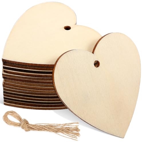 VANZACK 50 StüCk Herz Holz AnhäNger Mit LöChern Unlackierte Holzscheiben Zum Basteln Perfekt FüR Diy Deko Valentinstag Hochzeiten Weihnachtsfeiern Mit 50 Kurzen JuteschnüRen VANZACK 50 StüCk Herz Holz AnhäNger Mit LöChern Unlackierte Holzscheiben Zum Basteln Perfekt FüR Diy Deko Valentinstag Hochzeiten Weihnachtsfeiern Mit 50 Kurzen JuteschnüRen von VANZACK