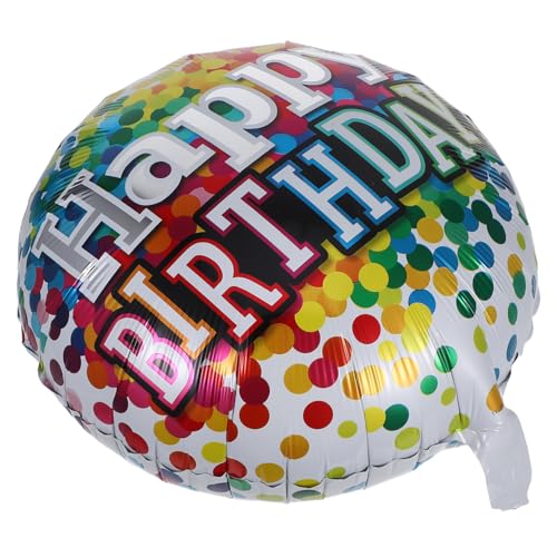 VANZACK 6 Stück „happy Birthday“-heliumballons: Runde Aluminiumfolienballons Für Geburtstagsparty-zubehör – Leicht Aufzublasende Dekorations-hintergrund-layout-requisite von VANZACK