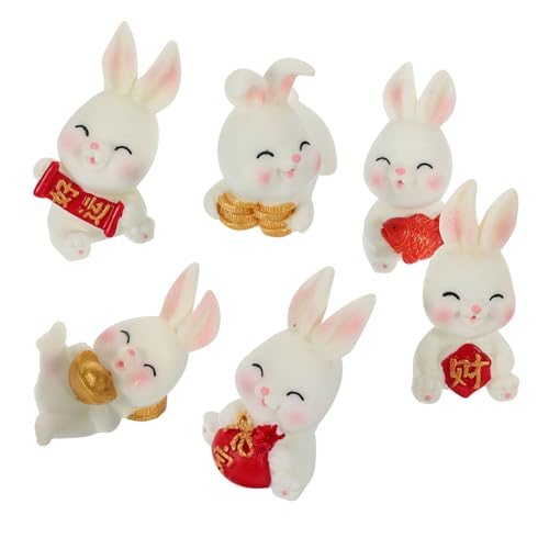 VANZACK 6 Stück Miniaturisierte Kaninchenfiguren Harz Teiliges für Fröhliche Dekoration als Tortenaufsatz Party Accessoire für Langlebig und Farbecht VANZACK 6 Stück Miniaturisierte Kaninchenfiguren Harz Teiliges für Fröhliche Dekoration als Tortenaufsatz Party Accessoire für Langlebig und Farbecht von VANZACK
