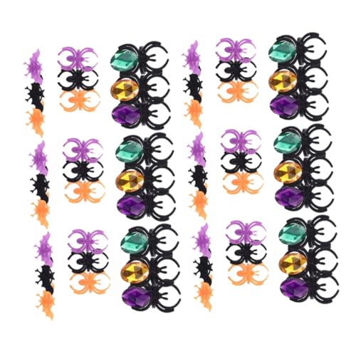 VANZACK 60 Stück Teiliges Halloween Finger-ring mit Spinnen Fledermaus-motiven Bunte Kunststoffringe für Mädchen Partydekoration Leichte Glatte Halloween-accessoires für Kostümpartys und VANZACK 60 Stück Teiliges Halloween Finger-ring mit Spinnen Fledermaus-motiven Bunte Kunststoffringe für Mädchen Partydekoration Leichte Glatte Halloween-accessoires für Kostümpartys und von VANZACK