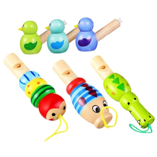 VANZACK 6Stücke Cartoon Tierform Pfeifenspielzeug Entzückende Kreative Pfeifen Für Geburtstagsfeiern Und Kreative Spiele Zufällige Farben Und Designs von VANZACK
