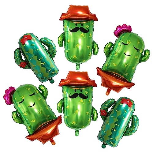 VANZACK 6Stücke Große Kaktus Luftballons Kaktus Dekoration Für Babyparty Und Hochzeiten Aluminiumfolie Ballons Je Kaktus Kaktus Mr von VANZACK