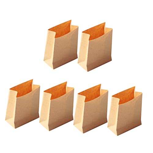 VANZACK 6Stücke Mini Papiertüten Für Puppenhaus Deko Wickelbeutel Für Szenen Bastelbedarf Und Fotorequisiten Kraftpapier Mini Papiertüten Zur Gestaltung Von Miniaturhäusern von VANZACK