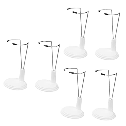 VANZACK 6Stücke Puppenlagerregal Tragbarer Puppenständer Für Große Puppen Spielzeugmodellhalterung Weißes Puppen Display Regal Für Zuhause Und Geschäfte von VANZACK