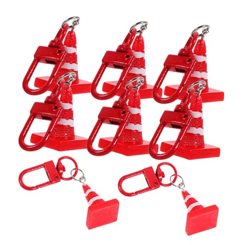 VANZACK 8 Stück Teiliges von Verkehrshütchen Schlüsselanhängern Dekorative Pendants für Taschen und Schlüssel Rot für Partys und von VANZACK