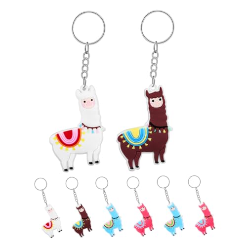 VANZACK 8Stücke Kawaii Schlüsselanhänger Niedliche PVC Tier Anhänger Und Party Dekoration Für Kindergeburtstage Süße Rucksack von VANZACK