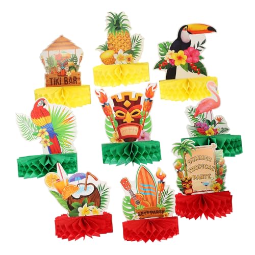 VANZACK 9stücke Teiliges Hawaii Honeycomb Deko Für Partys Farbenfrohe Tischdekoration Für Tropische Feste Als Mittelstück Und Fotodeko Passend Für Sommerfeiern Und Luau-Events von VANZACK