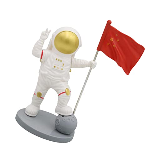 VANZACK Astronauten Kuchenfigur Aus Kunststoff Kreative Kuchendekoration Für Partys Lebensechte Astronauten Dekoration Leicht Und Kompakt von VANZACK