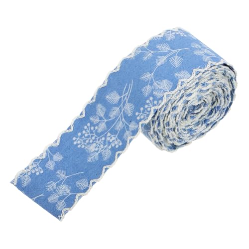 VANZACK Denim Stoffband mit Fransen und Spitzenbesatz Breit Vielseitiges Jeansband für Diy Kleidung Haarschleifen und Schuhverzierungen für Kreative Projekte von VANZACK