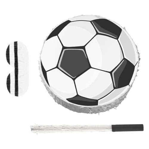 VANZACK Fußball Pinata Geburtstag Partyspiel mit und Augenbinde Bunte Krepppapier Dekoration Einfach Aufzuhängen Fußball Festival Spiel Zubehör für Jungen Sportmottopartys VANZACK Fußball Pinata Geburtstag Partyspiel mit und Augenbinde Bunte Krepppapier Dekoration Einfach Aufzuhängen Fußball Festival Spiel Zubehör für Jungen Sportmottopartys von VANZACK
