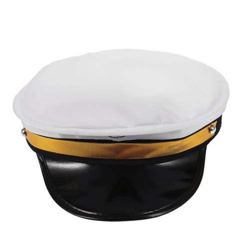 VANZACK Kapitänsmütze Weiß Verstellbar Leichte Seglermütze für Erwachsene Cosplay Party Kostüm Zubehör für Karneval und Mottopartys VANZACK Kapitänsmütze Weiß Verstellbar Leichte Seglermütze für Erwachsene Cosplay Party Kostüm Zubehör für Karneval und Mottopartys von VANZACK
