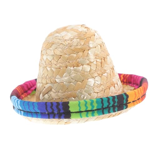 VANZACK Mini Strohhut aus Stabilem Material Leichter Dekorativer Miniaturhut für DIY Accessoires Puppen Flaschenverschlüsse und Kreative Bastelprojekte Wiederverwendbar Kompakt Vielseitig von VANZACK
