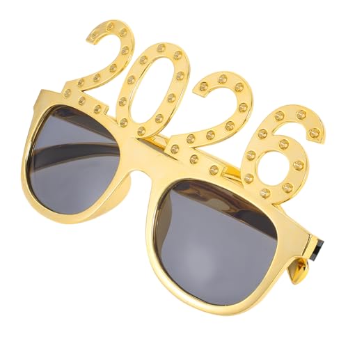 VANZACK Neujahrsbrille 2026 Glitzernde Feiertagsbrille – Lustige Sonnenbrille Für Weihnachtsfeier Dekorationen – Fotoautomaten Requisite Für Abschlussfeier Weihnachten Silvester VANZACK Neujahrsbrille 2026 Glitzernde Feiertagsbrille – Lustige Sonnenbrille Für Weihnachtsfeier Dekorationen – Fotoautomaten Requisite Für Abschlussfeier Weihnachten Silvester von VANZACK