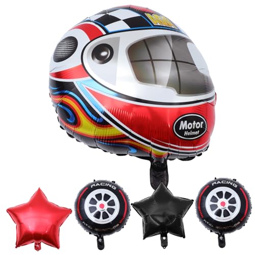 VANZACK Rennwagen Folienballons Set Teilig Racing Auto Helm Reifen Aluminium Geburtstag Party Dekoration Jungen Partyzubehör Luftballons Geburtstagsdeko VANZACK Rennwagen Folienballons Set Teilig Racing Auto Helm Reifen Aluminium Geburtstag Party Dekoration Jungen Partyzubehör Luftballons Geburtstagsdeko von VANZACK