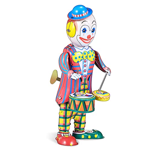 VANZACK Retro Clown Trommler zum Aufziehen Farbenfrohe Wackelfigur mit Schlagzeugfunktion Batterieloses Wind Up Clown Ornament für Partygeschenk und Tischdekoration VANZACK Retro Clown Trommler zum Aufziehen Farbenfrohe Wackelfigur mit Schlagzeugfunktion Batterieloses Wind Up Clown Ornament für Partygeschenk und Tischdekoration von VANZACK