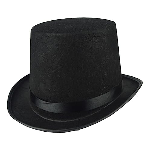 VANZACK Schwarzer Filz Zauberer Hut für Herren Kostüm Partyaccessoire Retro Stil Maskerade Karneval Erwachsene von VANZACK