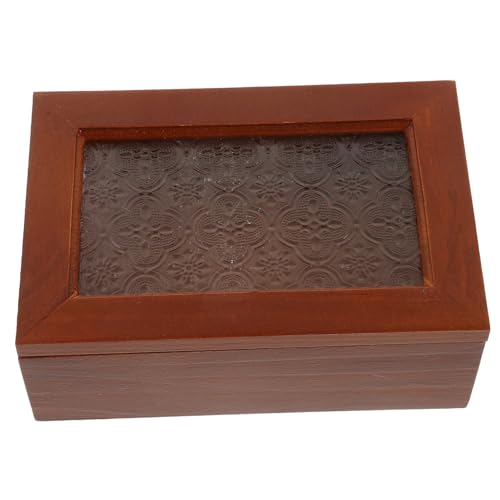 VANZACK Vintage Holzschatulle mit Klarem Glasfenster Kleine Schmuck Aufbewahrungsbox aus Massivem Holz Staubgeschützt Antikes Design Vielseitig für Ohrringe Ringe Anhänger Schmuck und VANZACK Vintage Holzschatulle mit Klarem Glasfenster Kleine Schmuck Aufbewahrungsbox aus Massivem Holz Staubgeschützt Antikes Design Vielseitig für Ohrringe Ringe Anhänger Schmuck und von VANZACK