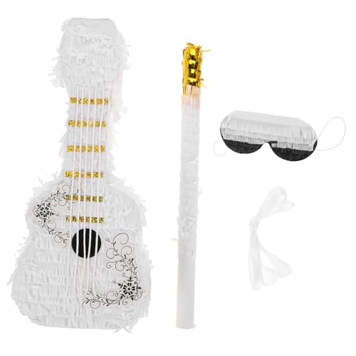 VANZACK Violin Pinata Geburtstagsparty Deko mit Stab und Augenbinde Große Süße Füllung Musikalisches Partyspiel für Erwachsene Vielseitiges Geburtstags Feieraccessoire von VANZACK