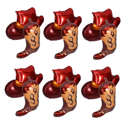 VANZACK Western Cowboy Party Luftballons Teiliges Realistische Folienballons mit Cowboyhut und Stiefel Schnelle Dekoration für Western Motto Geburtstagsfeiern Innen und Außen VANZACK Western Cowboy Party Luftballons Teiliges Realistische Folienballons mit Cowboyhut und Stiefel Schnelle Dekoration für Western Motto Geburtstagsfeiern Innen und Außen von VANZACK