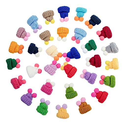 VAPKER Mini-Strickmützen, Wollgarn, Mini-Pom-Top, niedliche Mützen, Puppenhut, Mini-Wollmütze für Weihnachten, Basteln, kleines Stricken, Haar-Accessoires, DIY, Kunsthandwerk VAPKER Mini-Strickmützen, Wollgarn, Mini-Pom-Top, niedliche Mützen, Puppenhut, Mini-Wollmütze für Weihnachten, Basteln, kleines Stricken, Haar-Accessoires, DIY, Kunsthandwerk von VAPKER