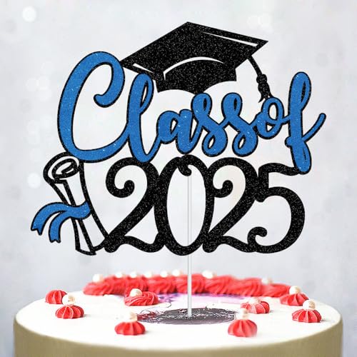 1 x blauer Glitzer-Kuchenaufsatz für Abschlussfeier, Abschlussfeier, VARACL Graduation 2025, Abschluss, Hochschule, Hochschule, Abschlussfeier, Abschlussfeier, Party-Kuchendekorationen 1 x blauer Glitzer-Kuchenaufsatz für Abschlussfeier, Abschlussfeier, VARACL Graduation 2025, Abschluss, Hochschule, Hochschule, Abschlussfeier, Abschlussfeier, Party-Kuchendekorationen von VARACL
