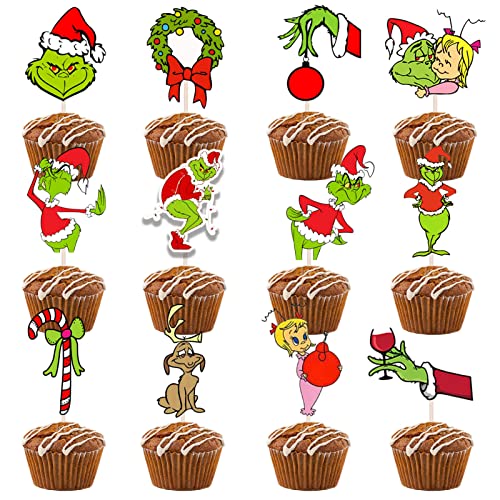 VARACL 24 Stück Grich Cupcake Toppers, Weihnachten Food Fruit Picks für Party Dessert Dekoration, Geburtstag Kuchen Dekoration, Weihnachten Party Dekorationen Supplies VARACL 24 Stück Grich Cupcake Toppers, Weihnachten Food Fruit Picks für Party Dessert Dekoration, Geburtstag Kuchen Dekoration, Weihnachten Party Dekorationen Supplies von VARACL