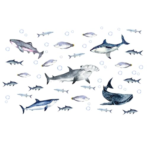 VARKAGE 2 Stück 30X90CM Wandtattoo Unter dem Meer Hai Groß Wandaufkleber Ozean Fisch Wal Seetang Wandsticker Kinderzimmer Schlafzimmer Badezimmer Wanddeko VARKAGE 2 Stück 30X90CM Wandtattoo Unter dem Meer Hai Groß Wandaufkleber Ozean Fisch Wal Seetang Wandsticker Kinderzimmer Schlafzimmer Badezimmer Wanddeko von VARKAGE