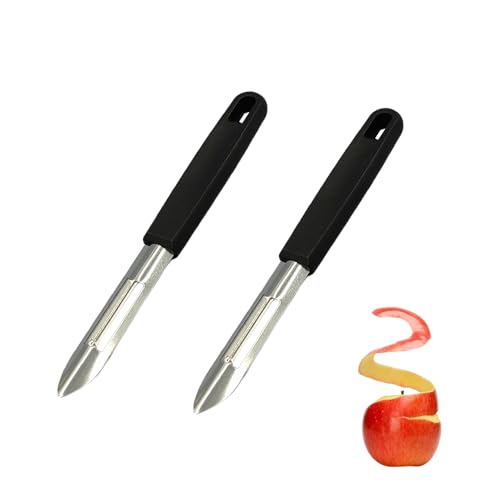 VARKAGE 2 Stück Gemüseschäler, Edelstahl Kartoffelschäler, 17 cm Sparschäler für Kartoffeln, Karotten Gemüse Obst Grün VARKAGE 2 Stück Gemüseschäler, Edelstahl Kartoffelschäler, 17 cm Sparschäler für Kartoffeln, Karotten Gemüse Obst Grün von VARKAGE