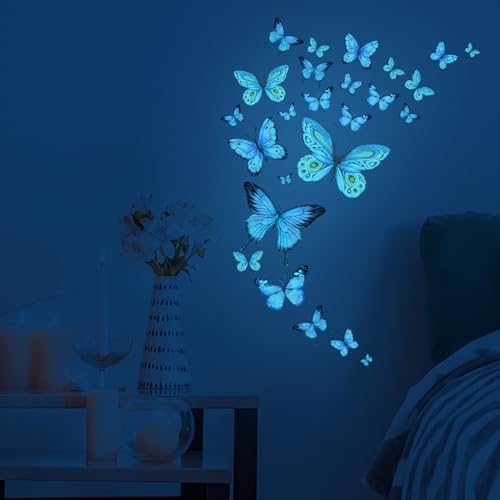 VARKAGE 25 Stück Wandtattoo Wohnzimmer, Lieblich Schmetterlinge Leuchtsticker Kinderzimmer, Wandtatoo Schmetterlinge Leuchtend für Kinderzimmer Schlafzimmer VARKAGE 25 Stück Wandtattoo Wohnzimmer, Lieblich Schmetterlinge Leuchtsticker Kinderzimmer, Wandtatoo Schmetterlinge Leuchtend für Kinderzimmer Schlafzimmer von VARKAGE