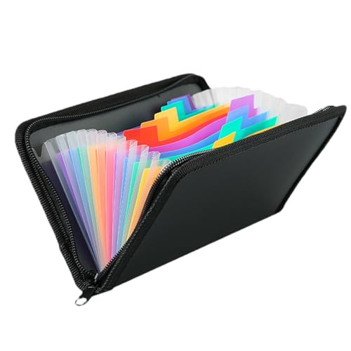 VARKAGE A6 Dokumentenmappe, Fächermappe mit Mehreren Fächern, Kassenzettel Aufbewahrung für Schecks Rechnungen Quittungen Coupon Tickets von VARKAGE