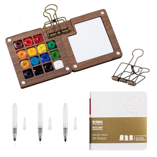 VARKAGE Mini Palette, Pocketartist Travel Set, Mini Aquarell Set, Tragbare Aquarell Palette, Zusammenklappbare Portable Aquarell Palette Mini Travel für Maler, Künstler, Studenten VARKAGE Mini Palette, Pocketartist Travel Set, Mini Aquarell Set, Tragbare Aquarell Palette, Zusammenklappbare Portable Aquarell Palette Mini Travel für Maler, Künstler, Studenten von VARKAGE
