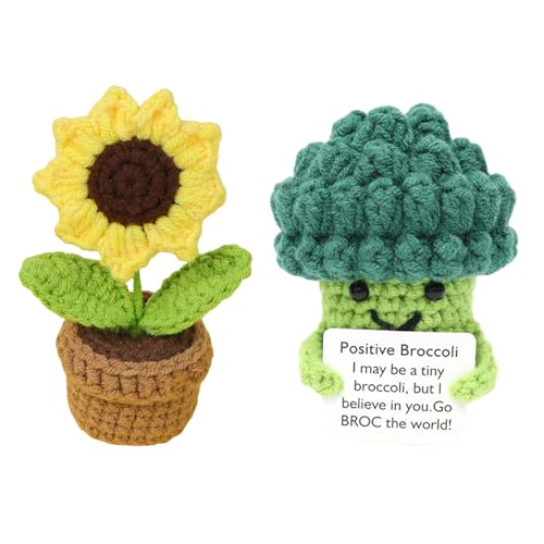 VARKAGE Pocket Hug Positive Brokkoli, Funny Positive Brokkoli und Blumentöpfe, Handgemachte Häkeln Positive Brokkolil, Inspirierende Brokkoli Tasche Umarmung Geburtstagsgeschenk VARKAGE Pocket Hug Positive Brokkoli, Funny Positive Brokkoli und Blumentöpfe, Handgemachte Häkeln Positive Brokkolil, Inspirierende Brokkoli Tasche Umarmung Geburtstagsgeschenk von VARKAGE