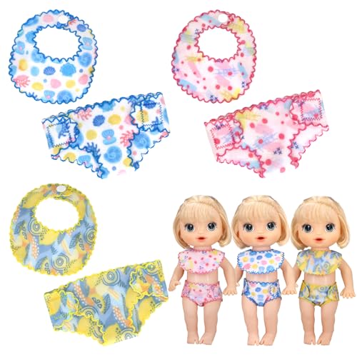Varkage 6 Pack Baby Puppe Zubehör Windeln Set, Puppenwindeln, Puppe Kleidung Windeln und Lätzchen Puppe Kleidung Zubehör für 14 Zoll Varkage 6 Pack Baby Puppe Zubehör Windeln Set, Puppenwindeln, Puppe Kleidung Windeln und Lätzchen Puppe Kleidung Zubehör für 14 Zoll von VARKAGE